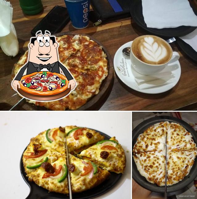 Pick pizza at Brewbakes cafe