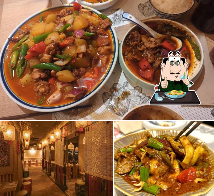 La cibo e interni del ristorante