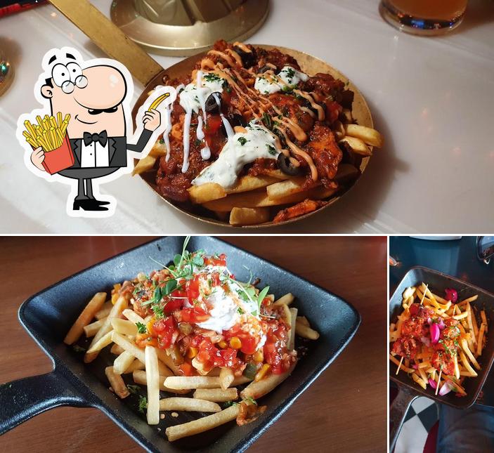 Order French fries at DutyFree - The Vayu Bar