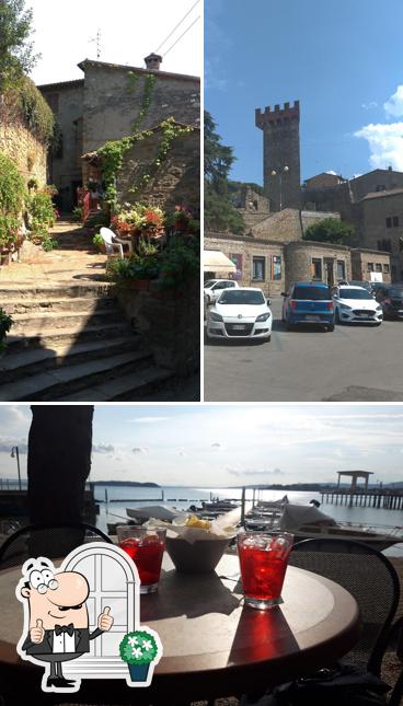 La foto della esterno e bevanda di Il Chiosco Del Lago