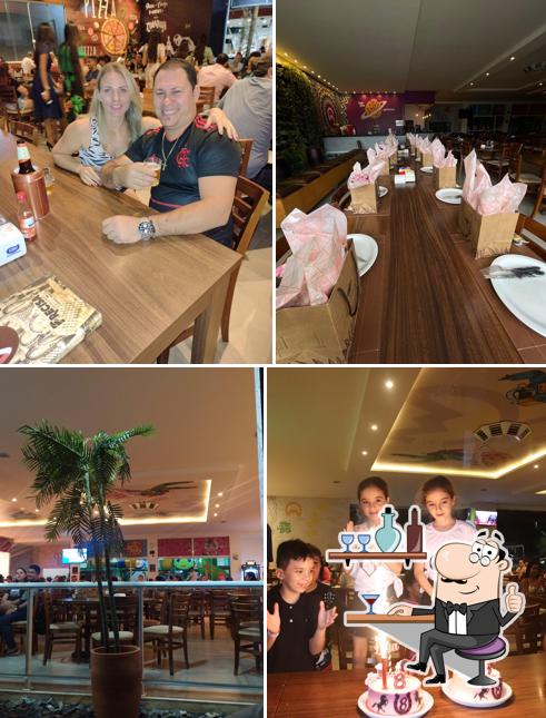 O interior do Metru's Pizzaria