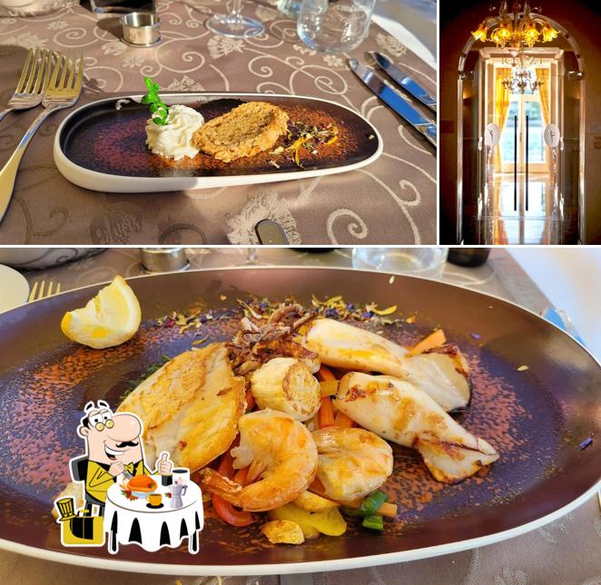 La cibo e esterno del ristorante