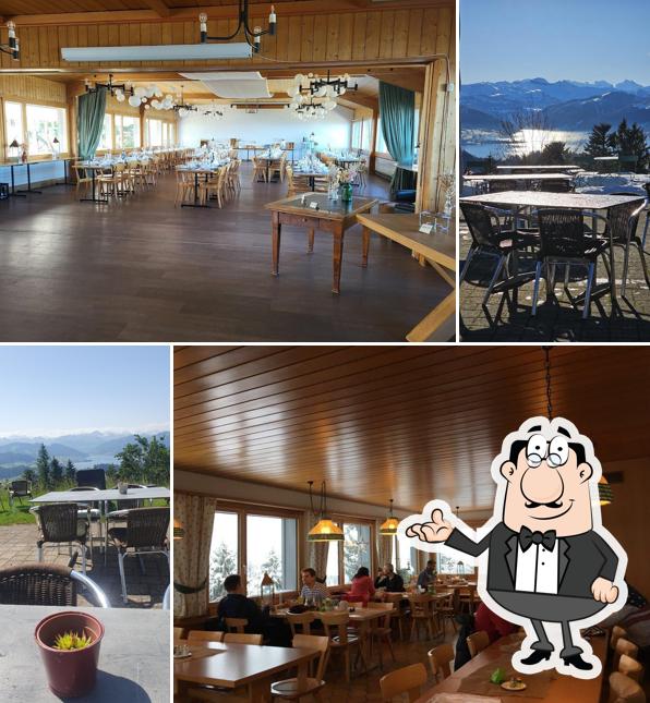 Gli interni di Bergrestaurant Etzel Kulm