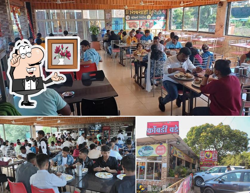 The interior of Shivshahi (Strawberry point) Restaurant