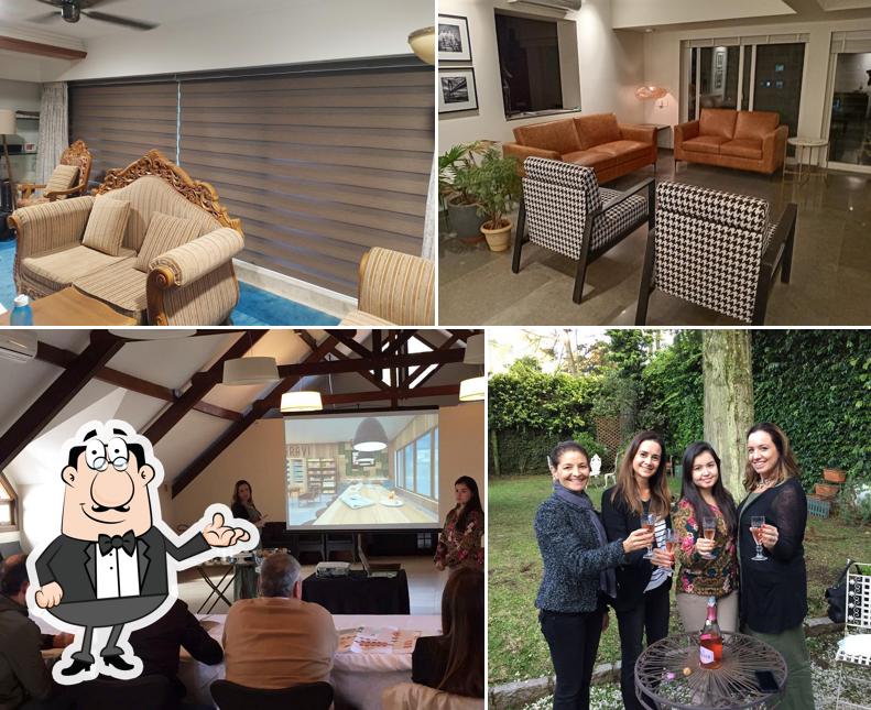 Take a seat at one of the tables at Cafe Ravi