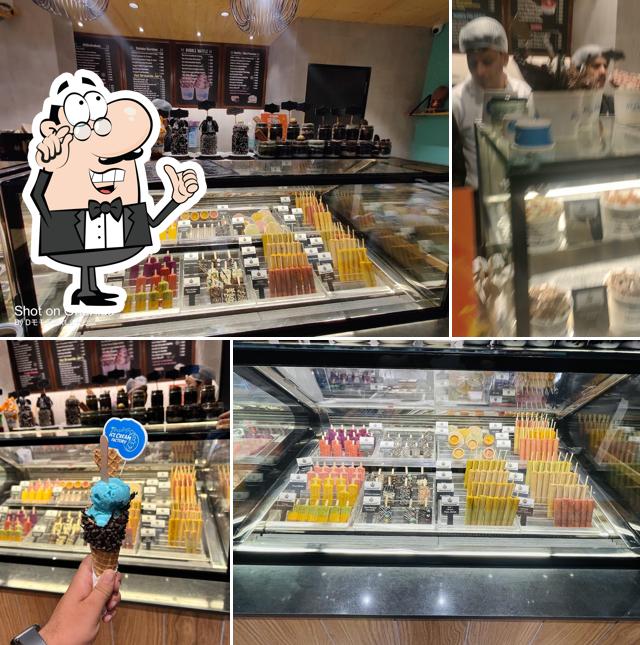 Take a seat at one of the tables at Ice Cream Factory & Shahi Durbar