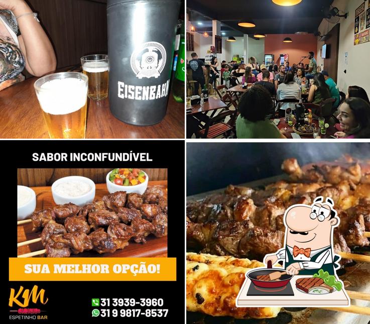 Prove pratos de carne no KM RESTAURANTE DE COMIDA CASEIRA E DELIVERY EM CONSELHEIRO LAFAEITE MINAS GERAIS