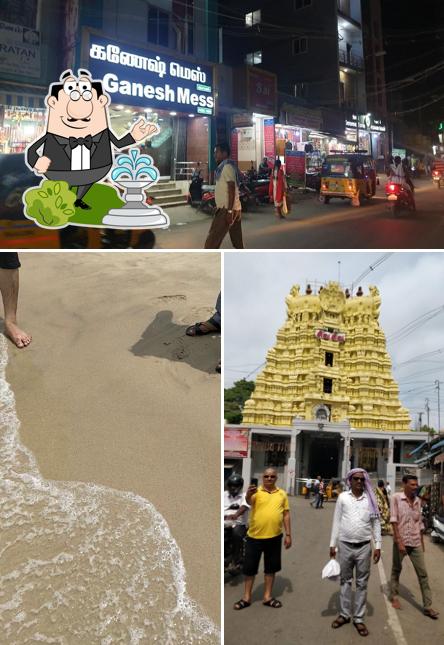 Enjoy the view at the outside area of GANESH MESS