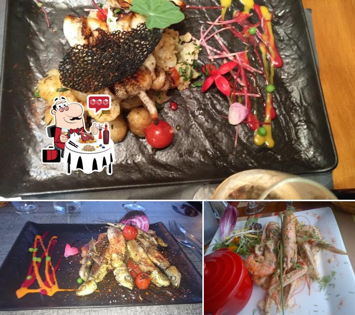 Les visiteurs de Les Poissons Rouges Restaurant Ile d'Oléron peuvent profiter de nombreux repas à base de fruits de mer