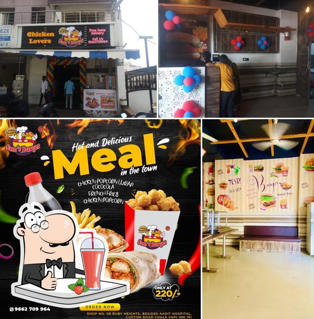 Enjoy a drink at Sam's Burger