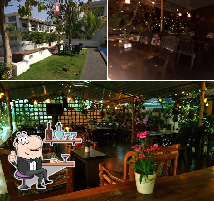 Take a seat at one of the tables at P2's Chippy & Pub