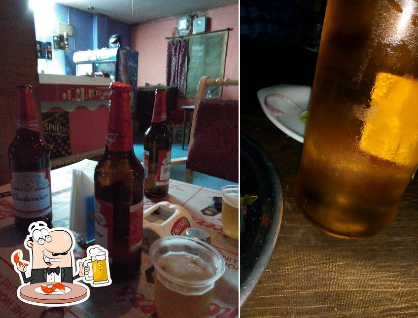 You can get a pint of light or dark beer