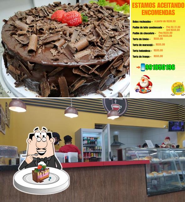 Bolo de chocolate em Café 3 Irmãos