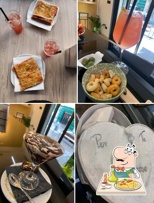 La cibo e interni del ristorante