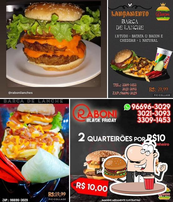 Peça um hambúrguer no Raboni Lanches