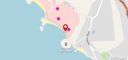 Sky palace beach hotel Kovalam on map