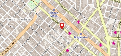 Restaurante America Alameda Santos no mapa