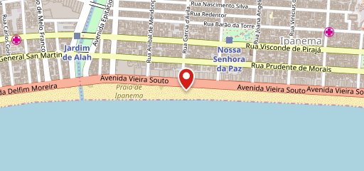 Bacio di Latte - Orla Rio Ipanema - Quiosque Picolé no mapa