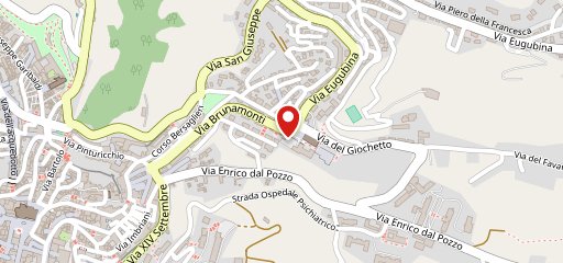 Bar rossorubino sulla mappa