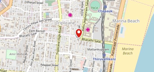 Triplicane Bharathi Mess on map