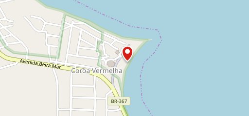 Restaurante Cabana do Portuga e da Gi - Praia do Mutá - Coroa Vermelha- Bahia no mapa