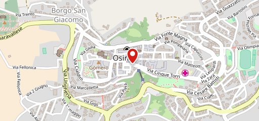 Caffè della piazza sulla mappa