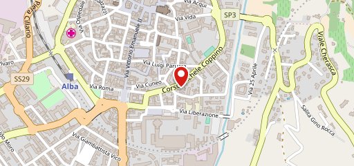 Trattoria ristorante con Camere Cortiletto D'Alba sulla mappa