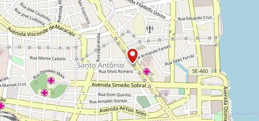 Esquina Park pizzaria no mapa