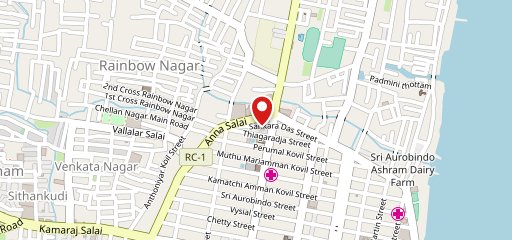 Famous masala & Pani Puri chaat center Pondicherry on map