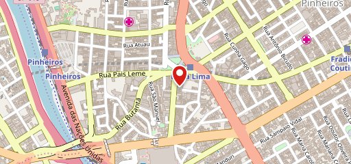 Fitó Pinheiros no mapa