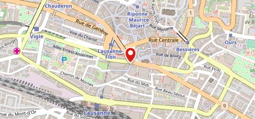 Five Guys Lausanne sulla mappa