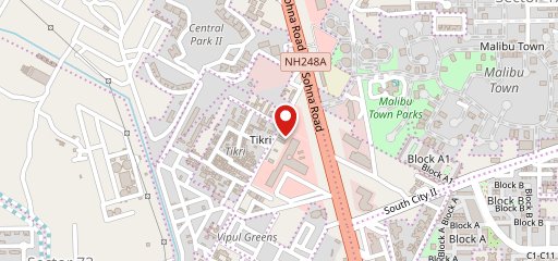 Food blast pizza cafe on map