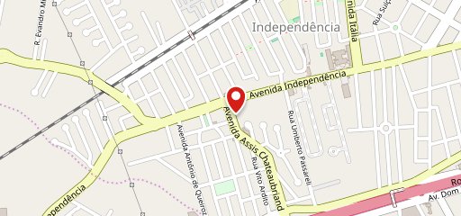 Pizzaria forno de barro no mapa