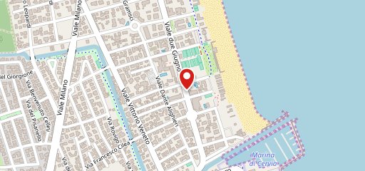 Hotel 4 stelle all inclusive Milano Marittima Saraceno con spiaggia privata, parcheggio interno e piscina riscaldata. sulla mappa