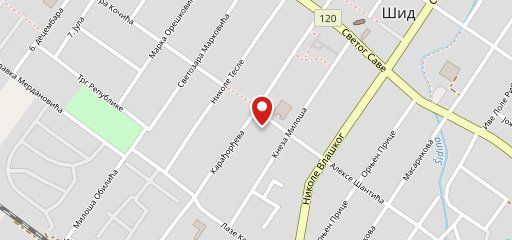 incaffe sur la carte