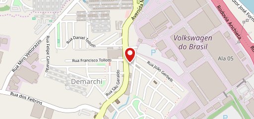 Lanches Rota do Frango no mapa