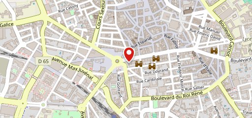 Le camion jaune sur la carte