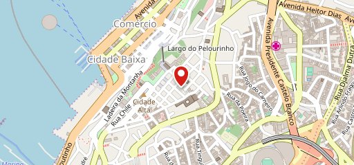 Mariposa Pelourinho no mapa