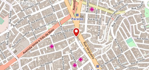 Lanchonete Charlie Chaplin no mapa