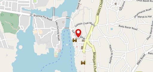 Old town cafe on map