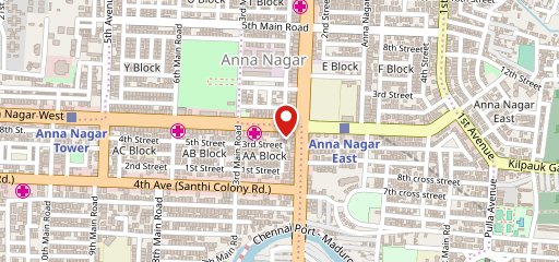 On DE Roof Restaurant (chennai) on map