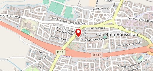 Boulangerie sandwicherie sur la carte