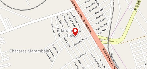 Pizzaria água na boca no mapa