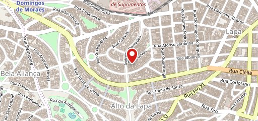 Cuevas Pizzaria no mapa