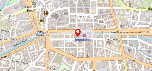 Burger King Rennes Centre ville sur la carte