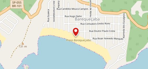 Quiosque Almirante praia de Barequeçaba - São Sebastião no mapa