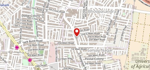Raga banquet hall Udupi Garden Sanjay Nagar on map