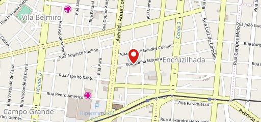 Rivera Pizzaria no mapa