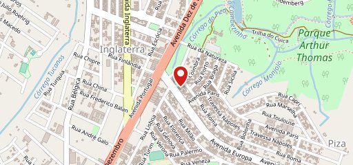 Pizzaria Sabor em Fatias no mapa