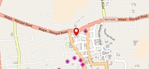 Udupi sea food restaurant on map